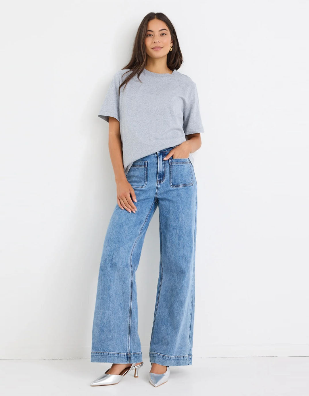 Among the Brave Zoey High Rise Stretch Denim Jean (Signature Blue)