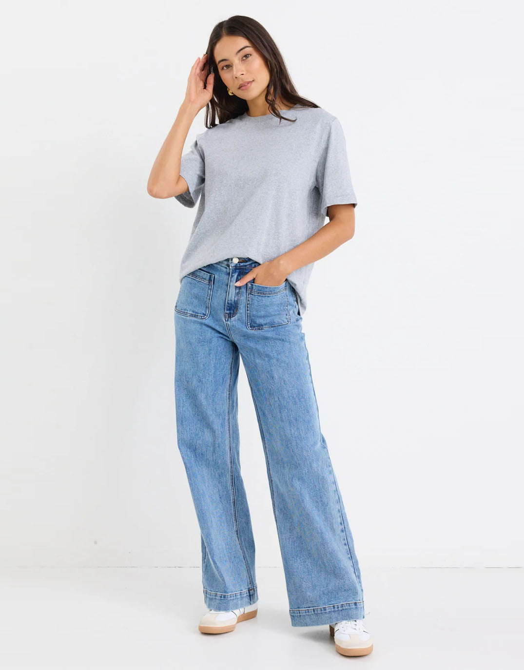 Among the Brave Zoey High Rise Stretch Denim Jean (Signature Blue)