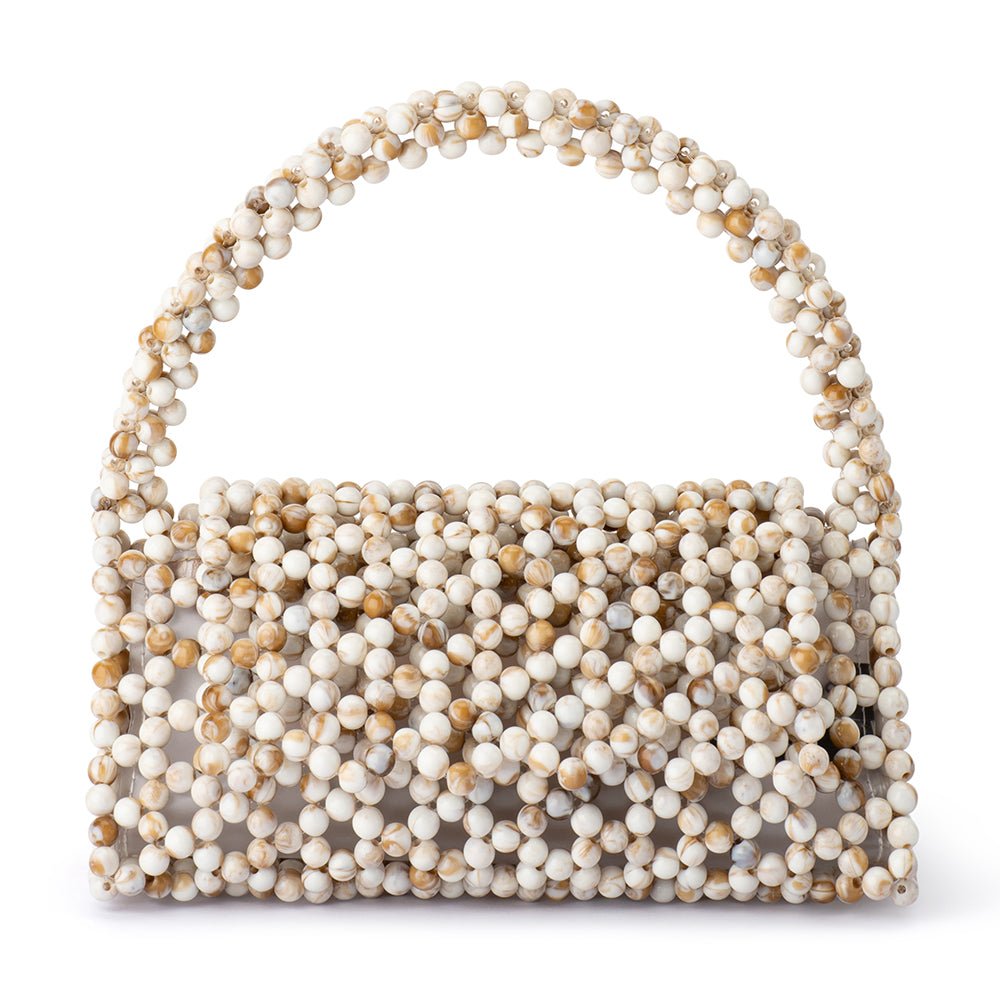 Olga Berg AMRITA Bead Top Handle (Natural)
