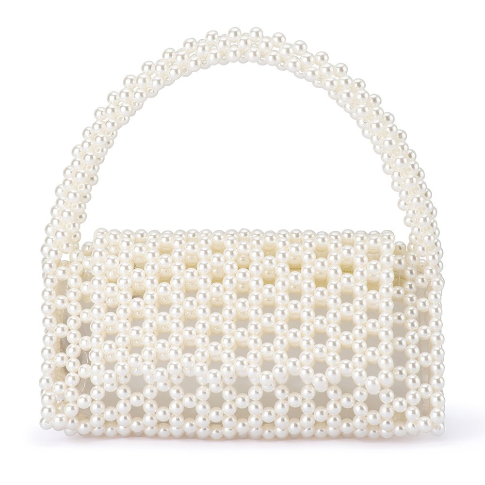 Olga Berg AMRITA Bead Top Handle (Pearl)