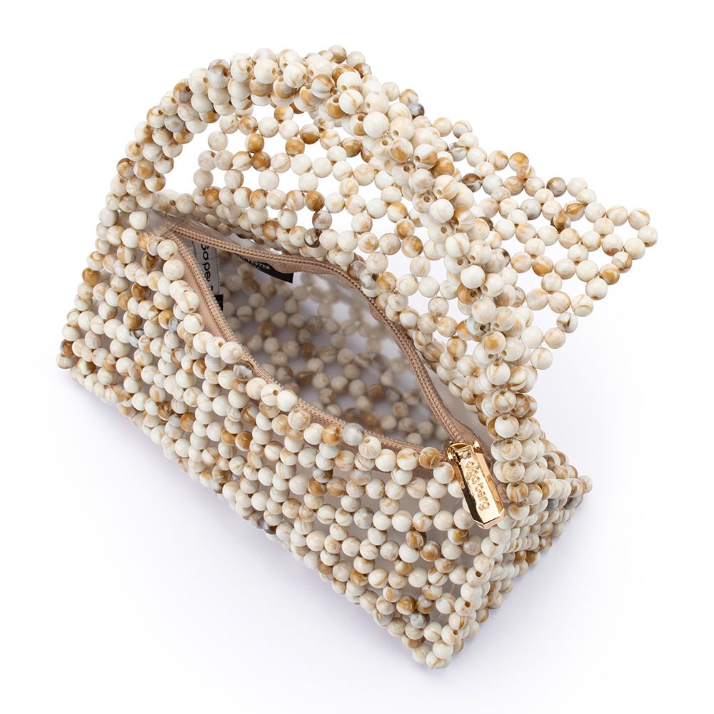 Olga Berg AMRITA Bead Top Handle (Natural)