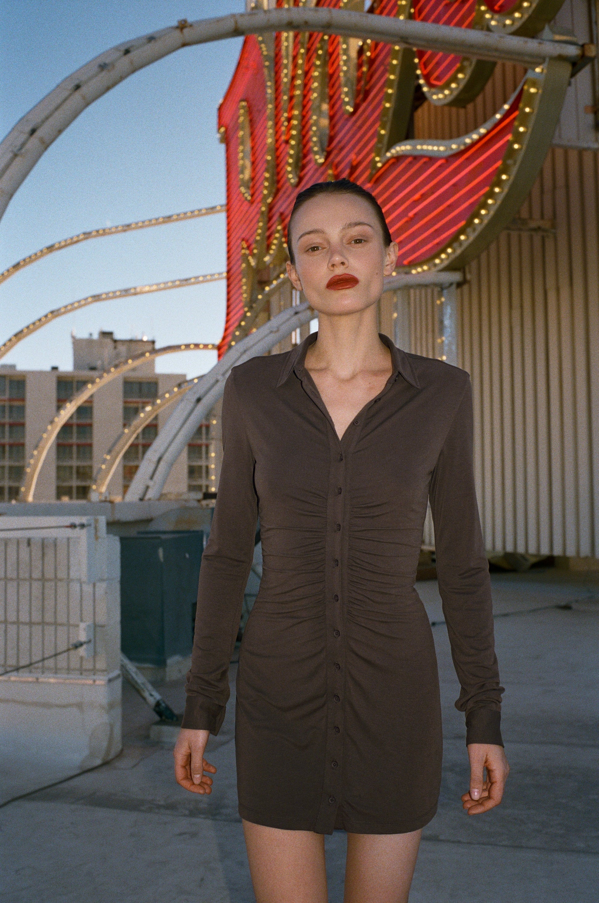 Image of Dresses. Product name - Andy Dress in Chocolate colour by brand - With Jéan