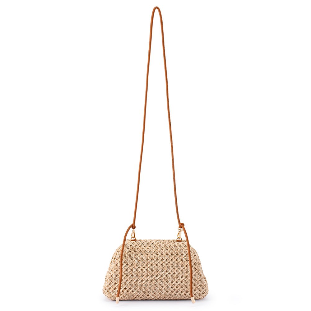 Olga Berg ANNA Woven Clutch (Natural)
