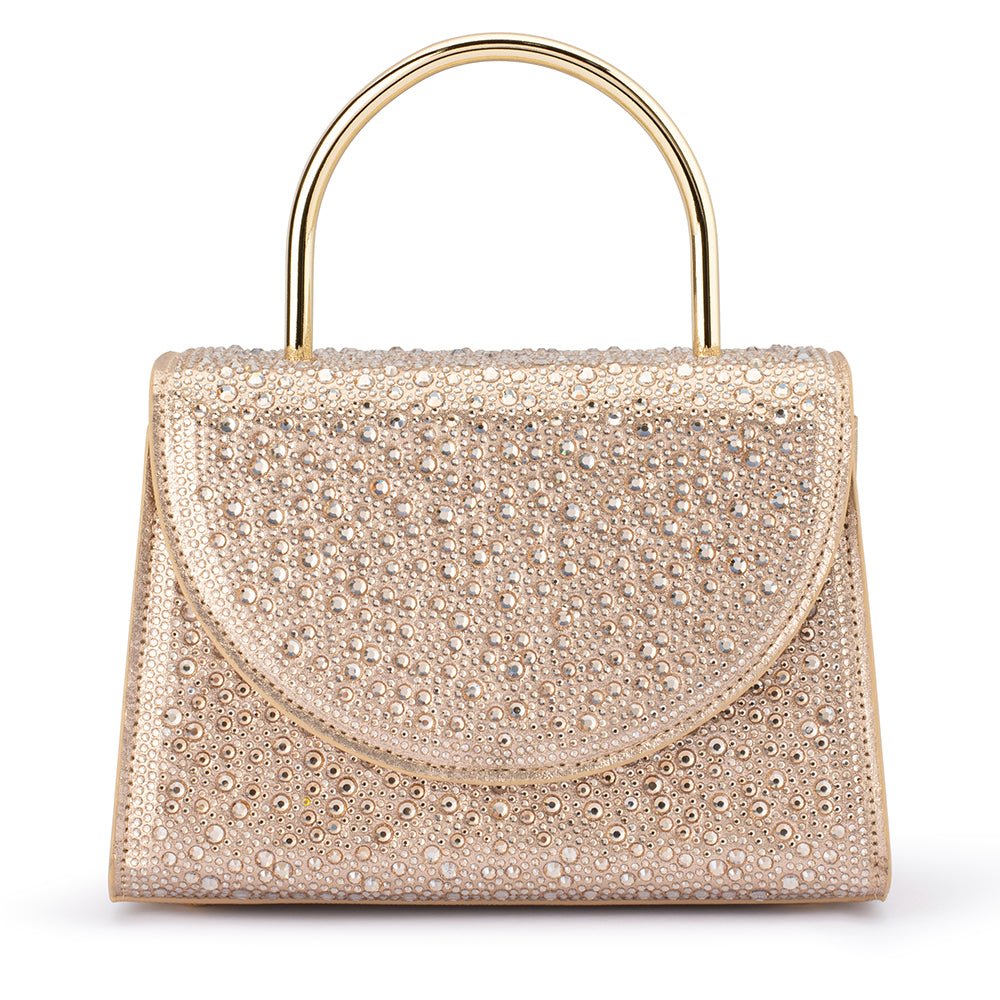 Olga Berg ANNABEL Crystal Top Handle (Champagne)
