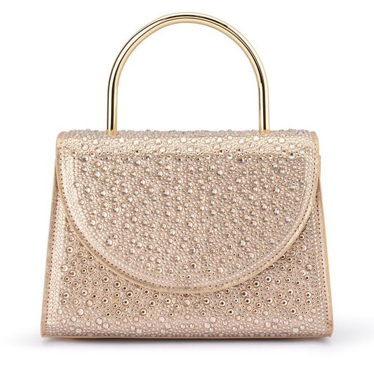 Olga Berg ANNABEL Crystal Top Handle (Champagne)
