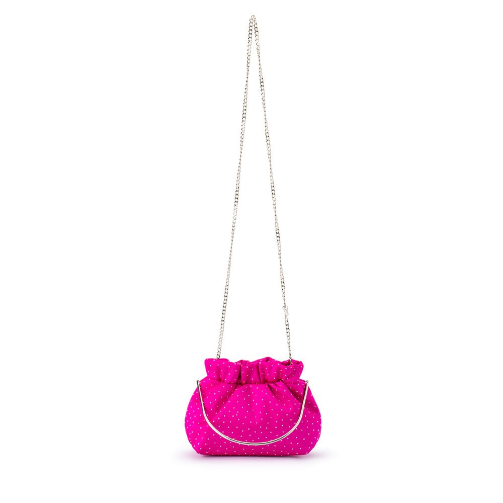 Olga Berg ARCHIE Top Handle Pouch (Fuchsia)