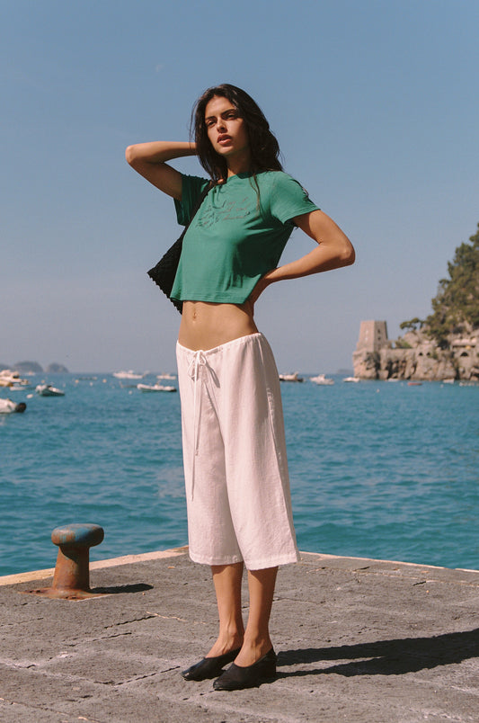 Arden Capri Pant (White)