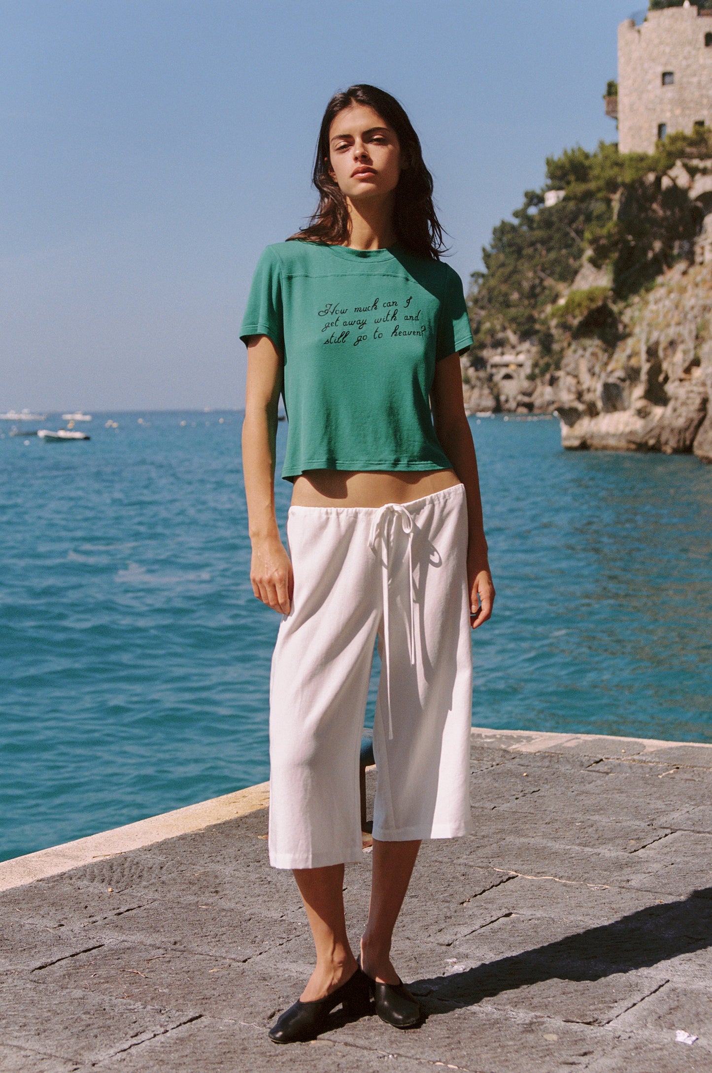 Arden Capri Pant (White)