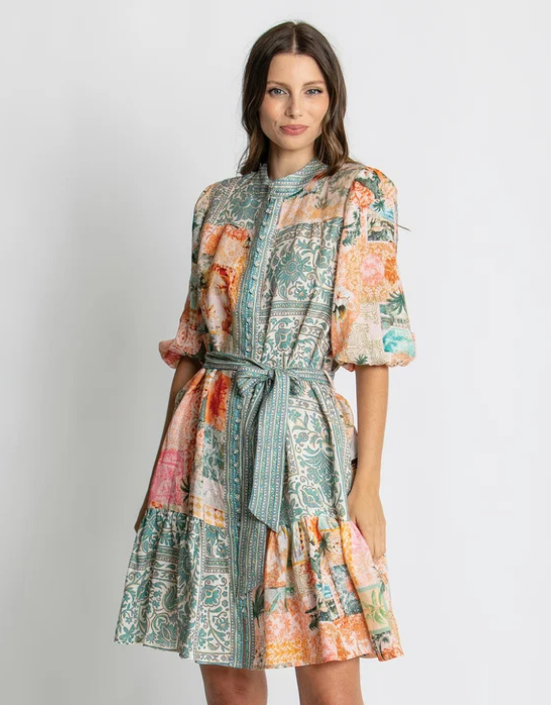 Kachel Aria Mini Dress (Multi)