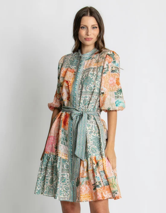 Kachel Aria Mini Dress (Multi)