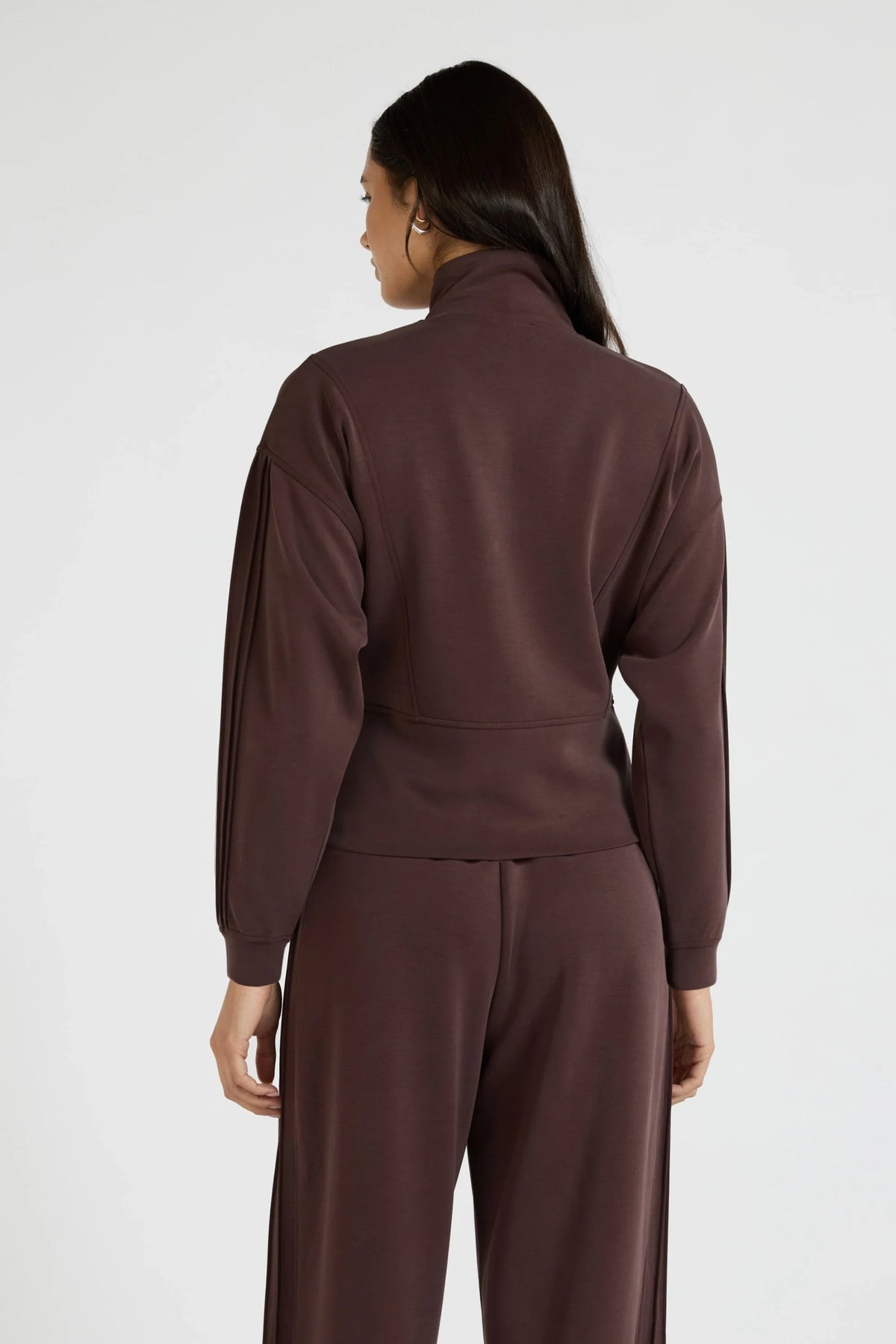 Soft Luxury Panel Full Zip Jacket (Espresso)