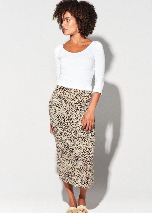 Lou Lou Ava 3/4 Sleeve Cropped Bamboo Top (White)