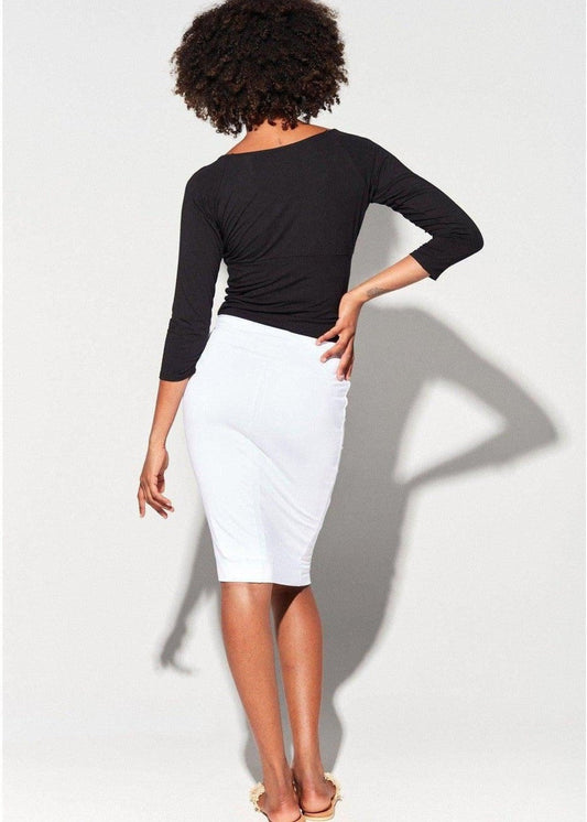 Lou Lou Ava 3/4 Sleeve Cropped Bamboo Top (Black)