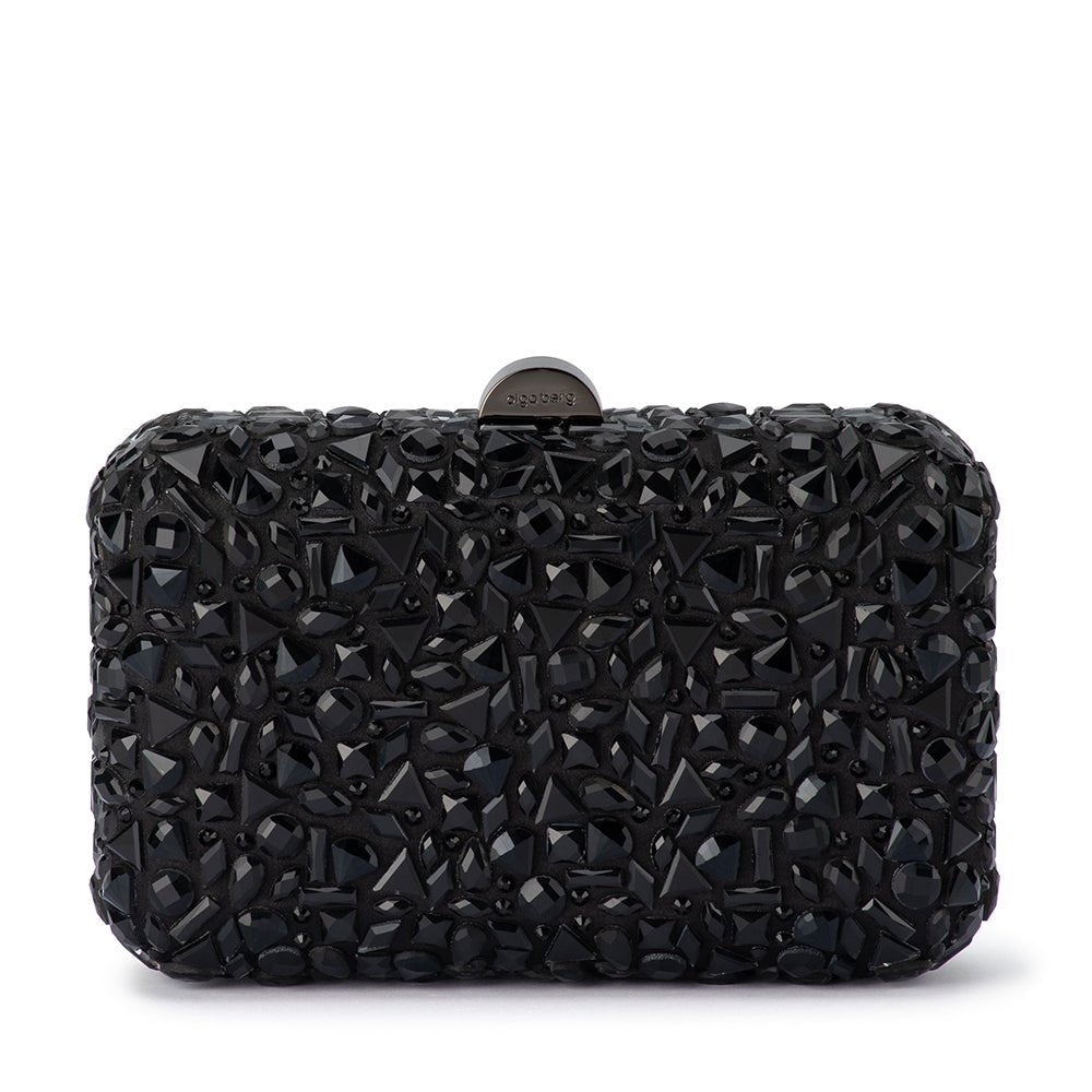Olga Berg AVIVA Crystal Clutch (Black)