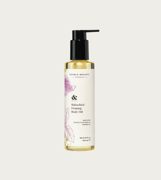 Image of Personal Care. Product name - & Bakuchiol Firming Body Oil 200mL in colour by brand - Edible Beauty