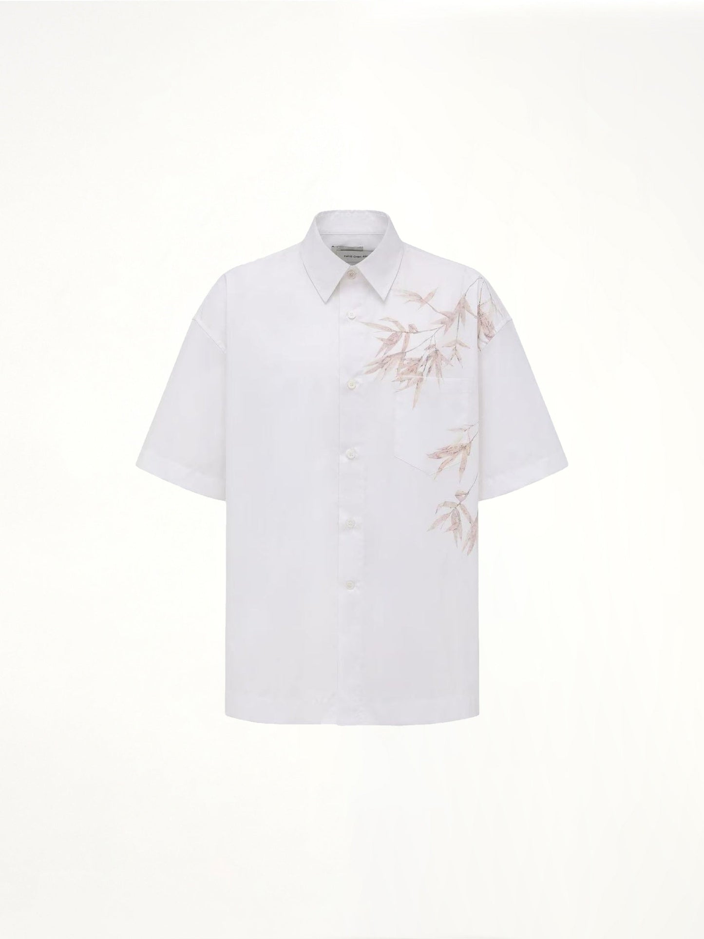FENG CHEN WANG Bamboo Printed Short Sleeve Shirt (White)