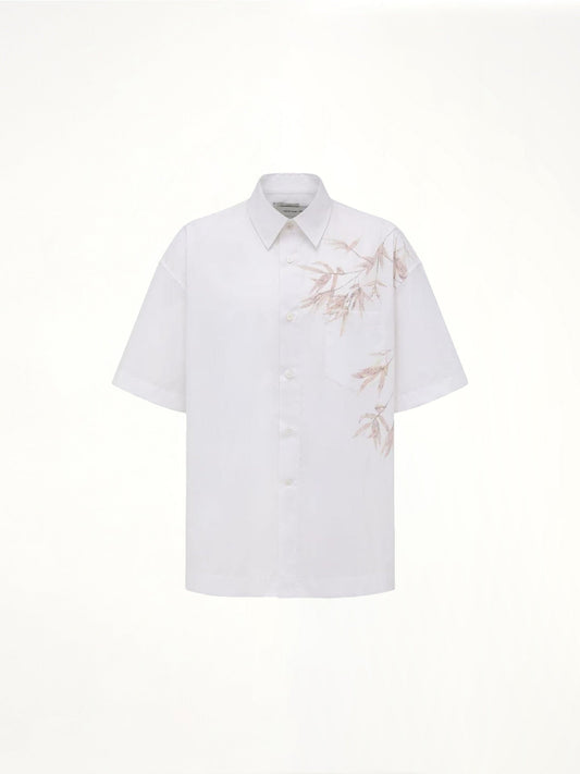 FENG CHEN WANG Bamboo Printed Short Sleeve Shirt (White)