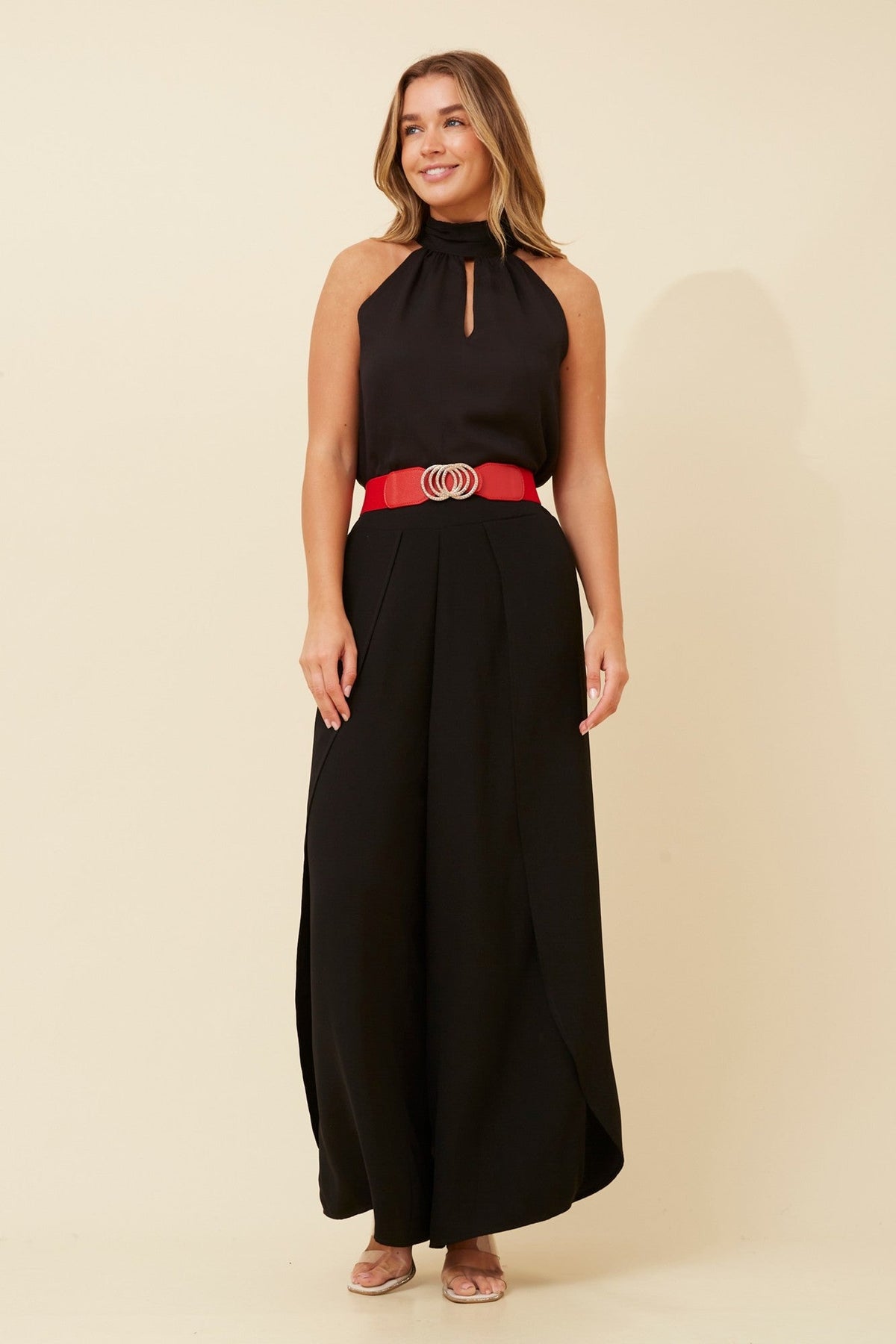 Caroline Morgan Australia CLIVE BUCKLE BELT (Red)
