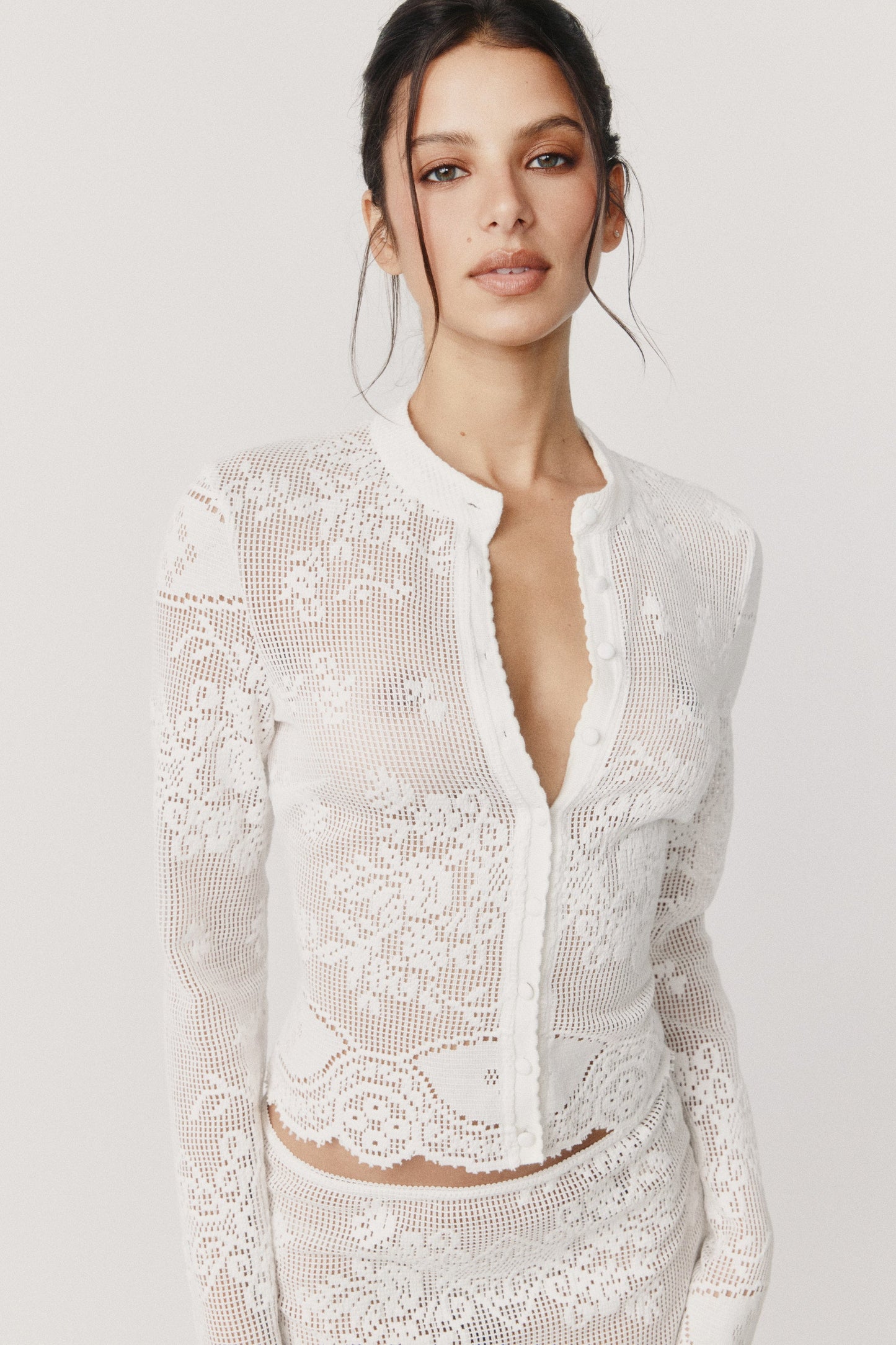 Belinda Top (White Lace)