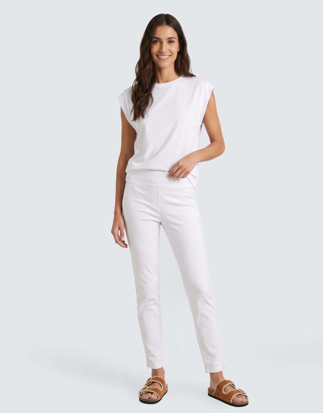 Tirelli The 24/7 Bengaline Crop Pant (White)