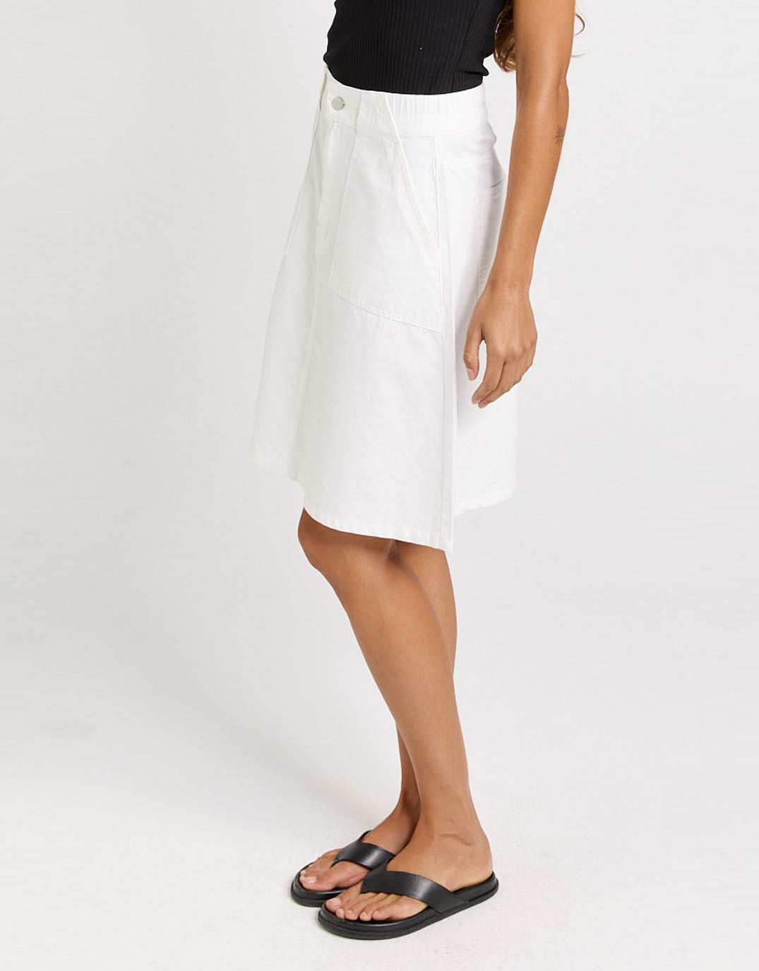 Betty Basics Aida Denim Skirt (White)