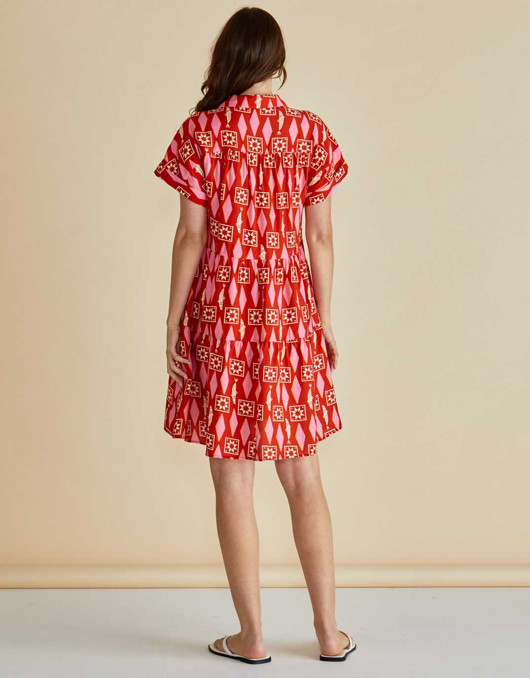Copacabana Shirt Dress - (Sardinia Geo Print)
