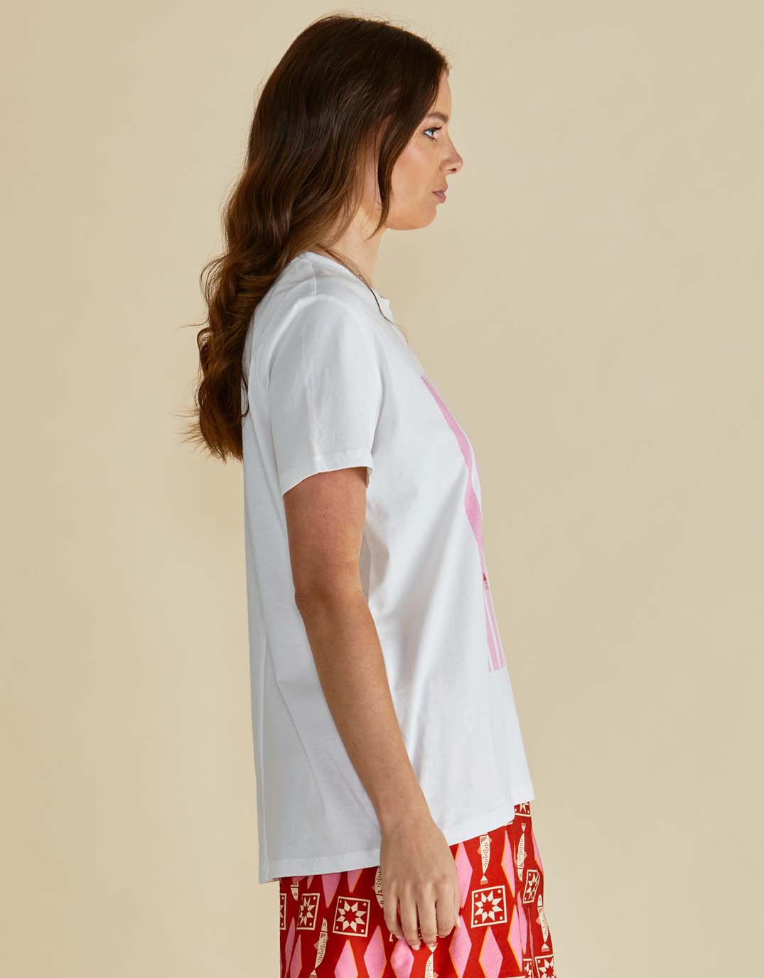 Ellia Crew Tee - (Sardinia Print)