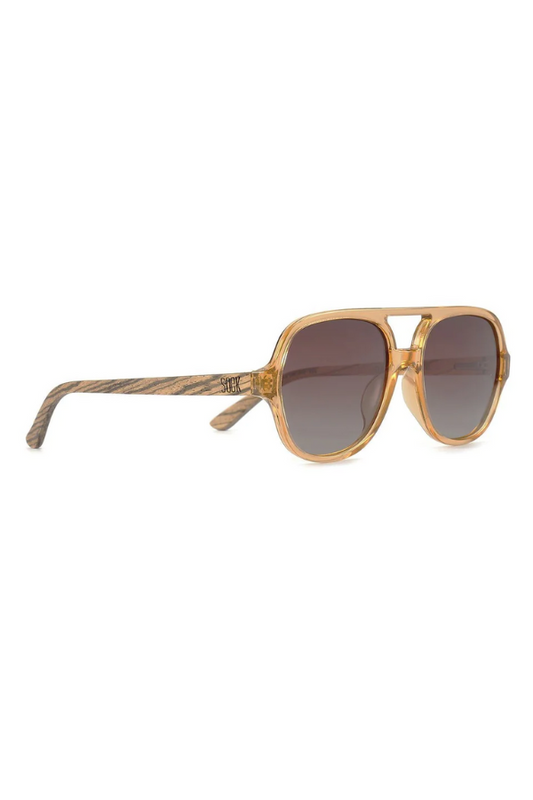 Image of Sunglasses. Product name - Sunglasses | Billy | Clear Brown in Brown colour by brand - Kabana