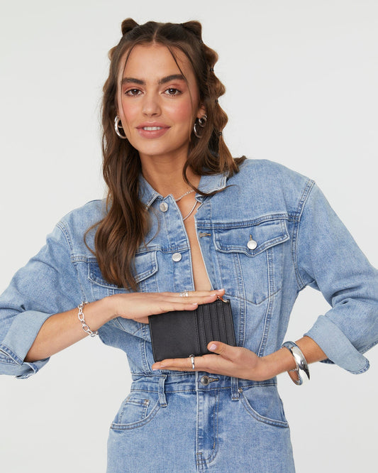 Image of Wallets & Money Clips. Productname: Colette Black Ali Card Holder in Black colour by brand - Colette