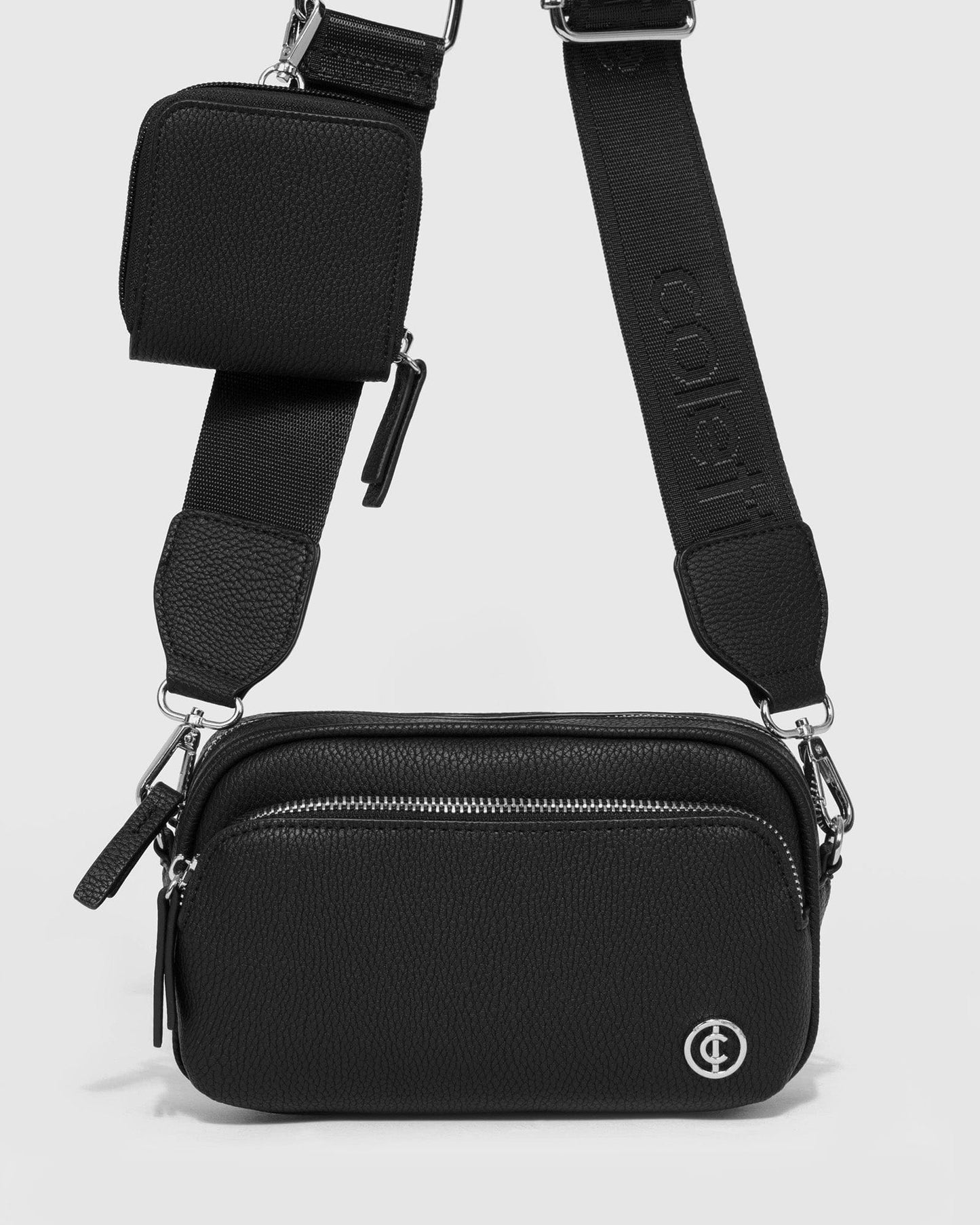 Colette by Colette Hayman And Silver Amalia Webbing Crossbody Bag (Black)