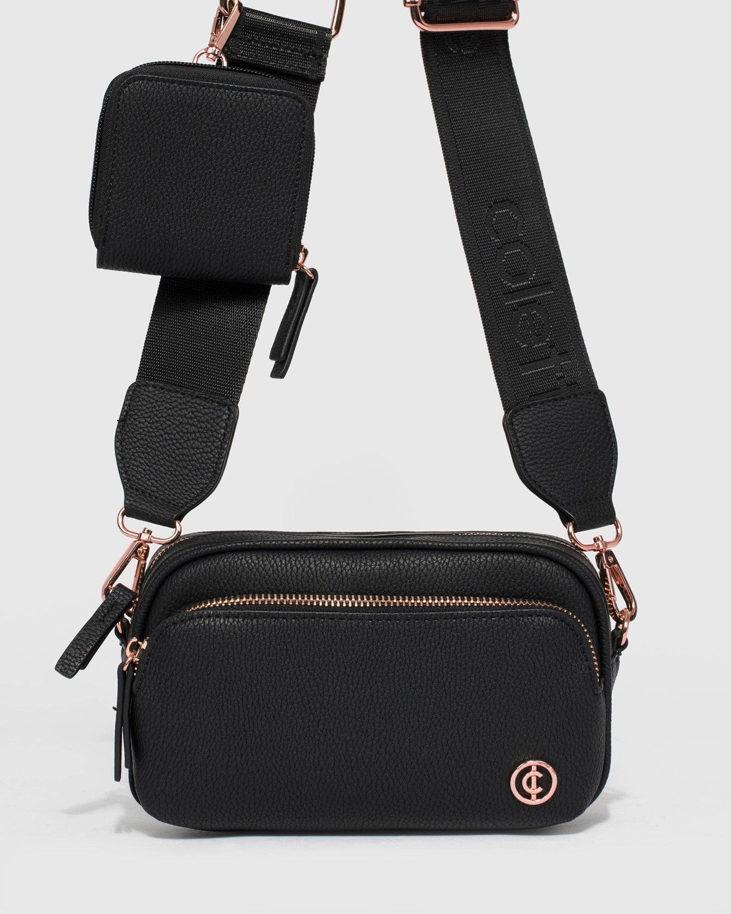 Colette by Colette Hayman And Rose Gold Amalia Crossbody Bag (Black)
