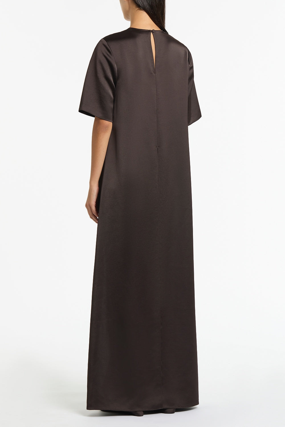 Carla Zampatti Black Chocolate Lustre Satin Bias Pant (Brown)