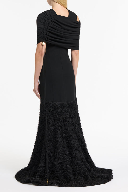 Carla Zampatti Crepe Coulisse Shrug (Black)