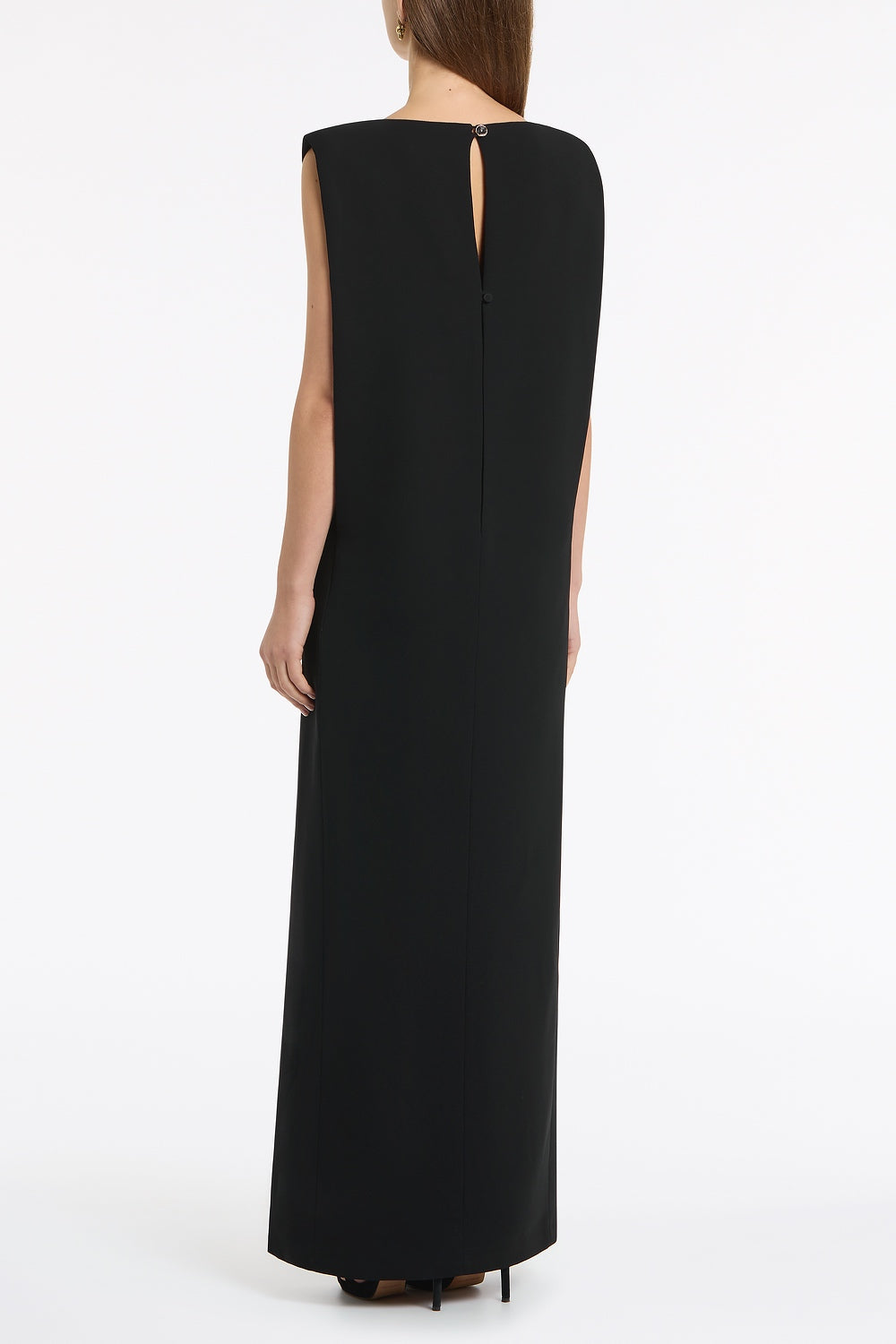 Carla Zampatti Crepe Front Split Gown (Black)