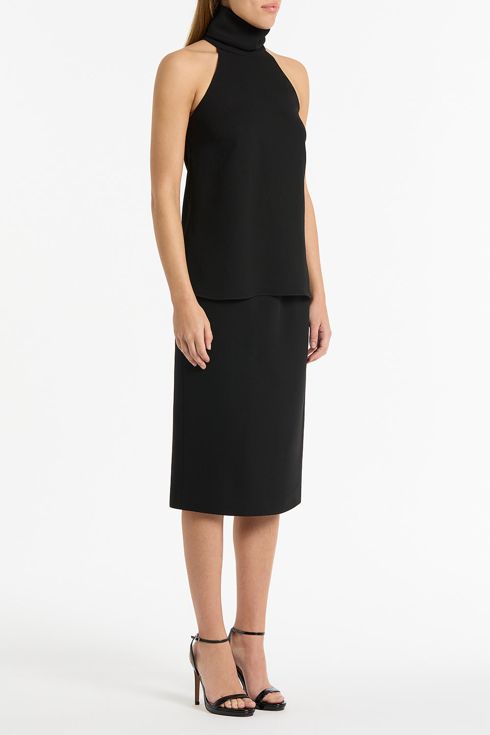 Carla Zampatti Crepe Halter Top (Black)