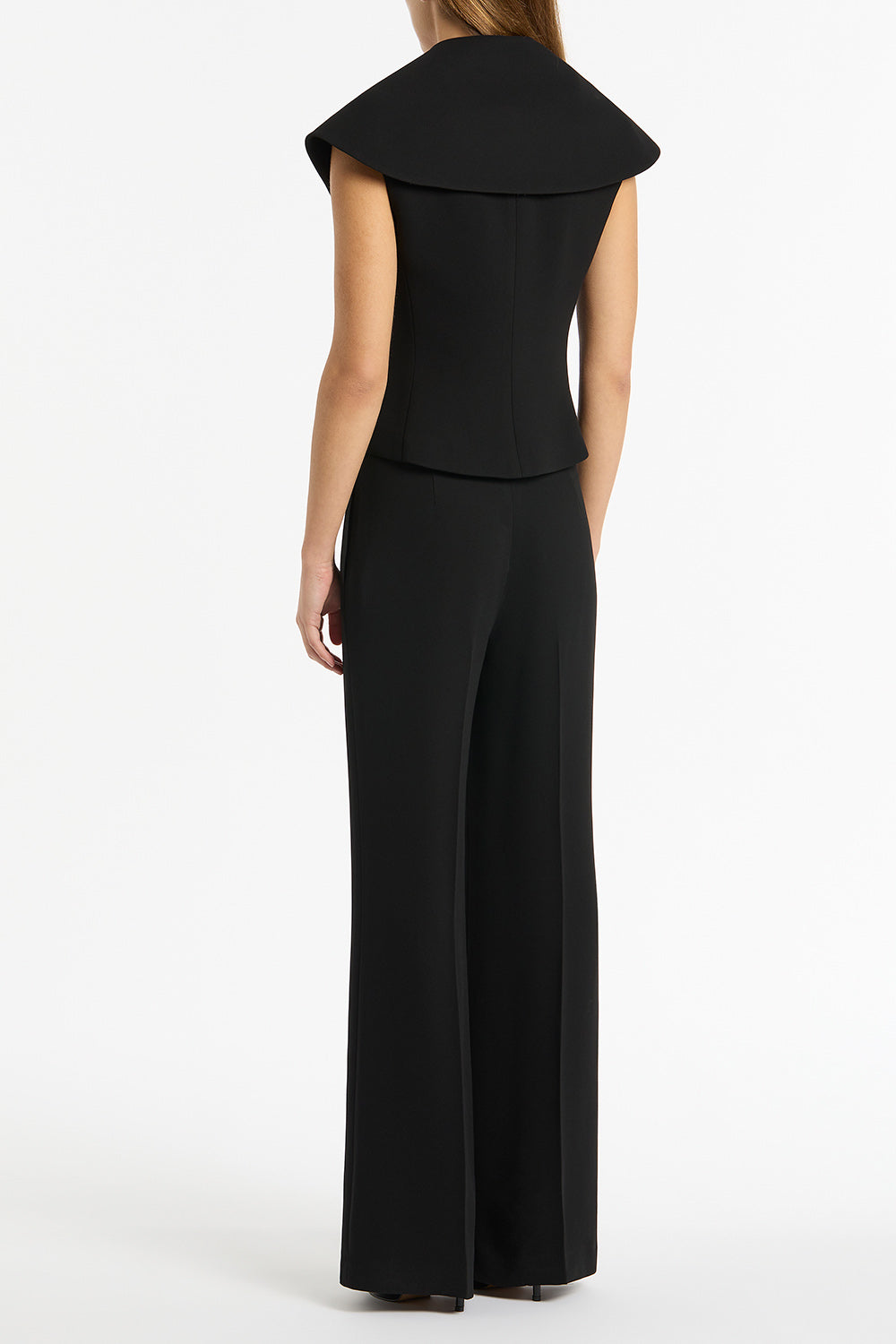 Carla Zampatti Crepe Low Waist Pant (Black)