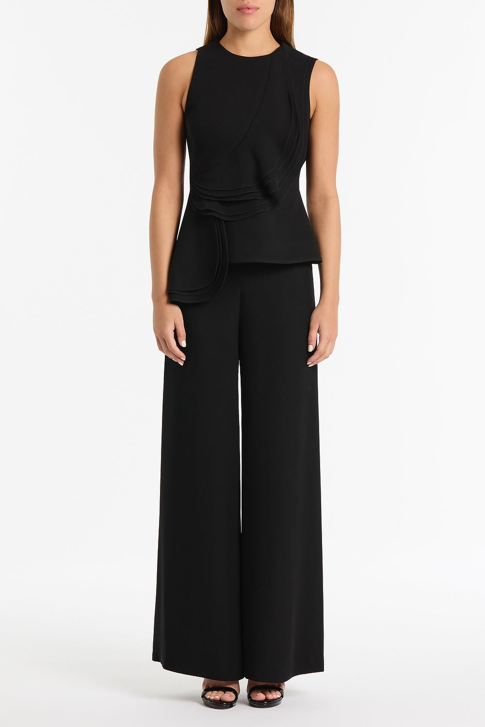 Carla Zampatti Crepe Palazzo Pant (Black)