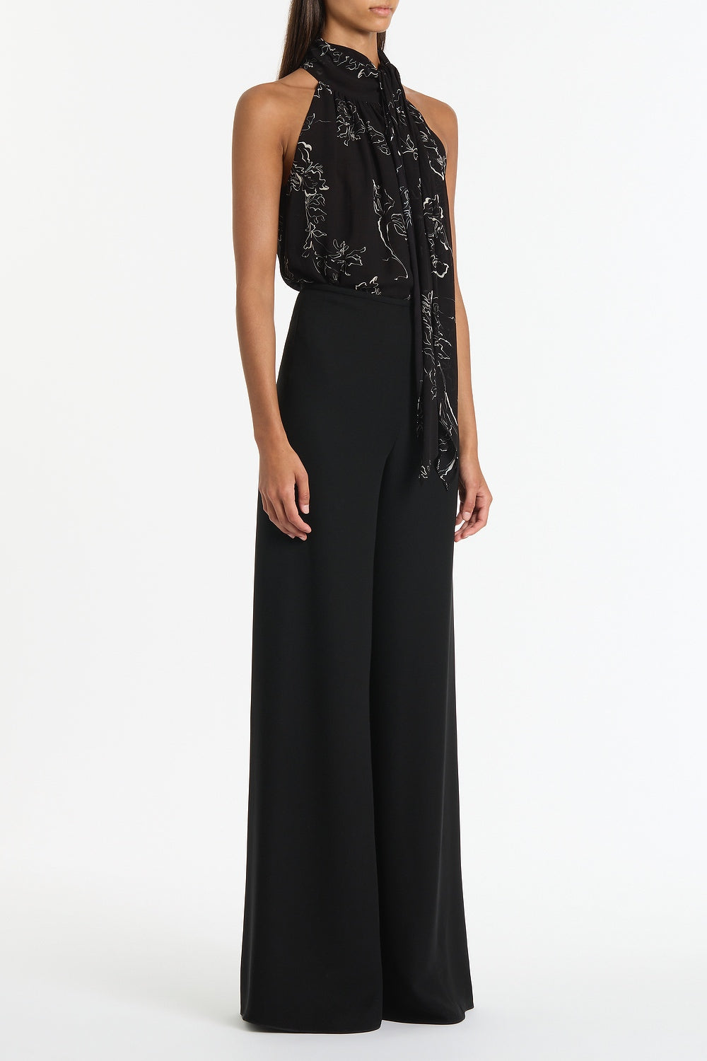 Carla Zampatti Crepe Palazzo Pant (Black)