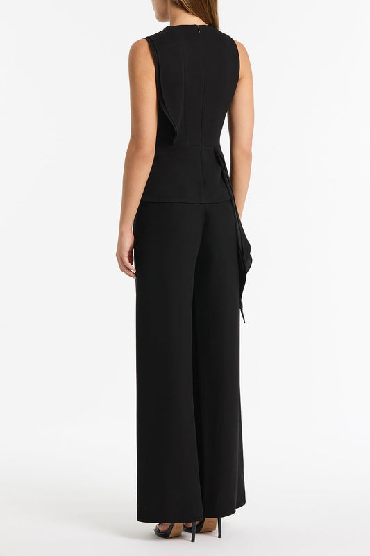 Carla Zampatti Crepe Petal Detail Top (Black)