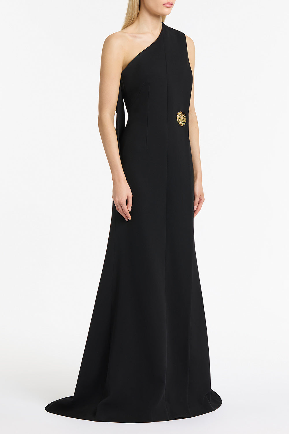 Carla Zampatti Crepe Piegato Gown (Black)