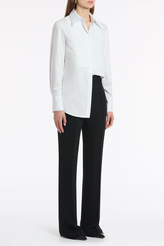 Carla Zampatti Crepe Pintuck Flared Pant (Black)