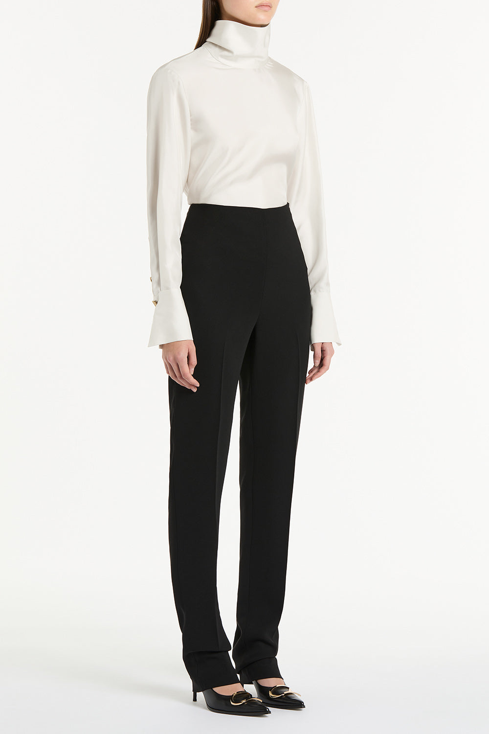 Carla Zampatti Crepe Slim Classic Pant (Black)