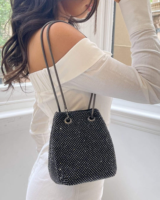 Image of Bags. Productname: Colette Black Destiny Pouch Bag in Black colour by brand - Colette