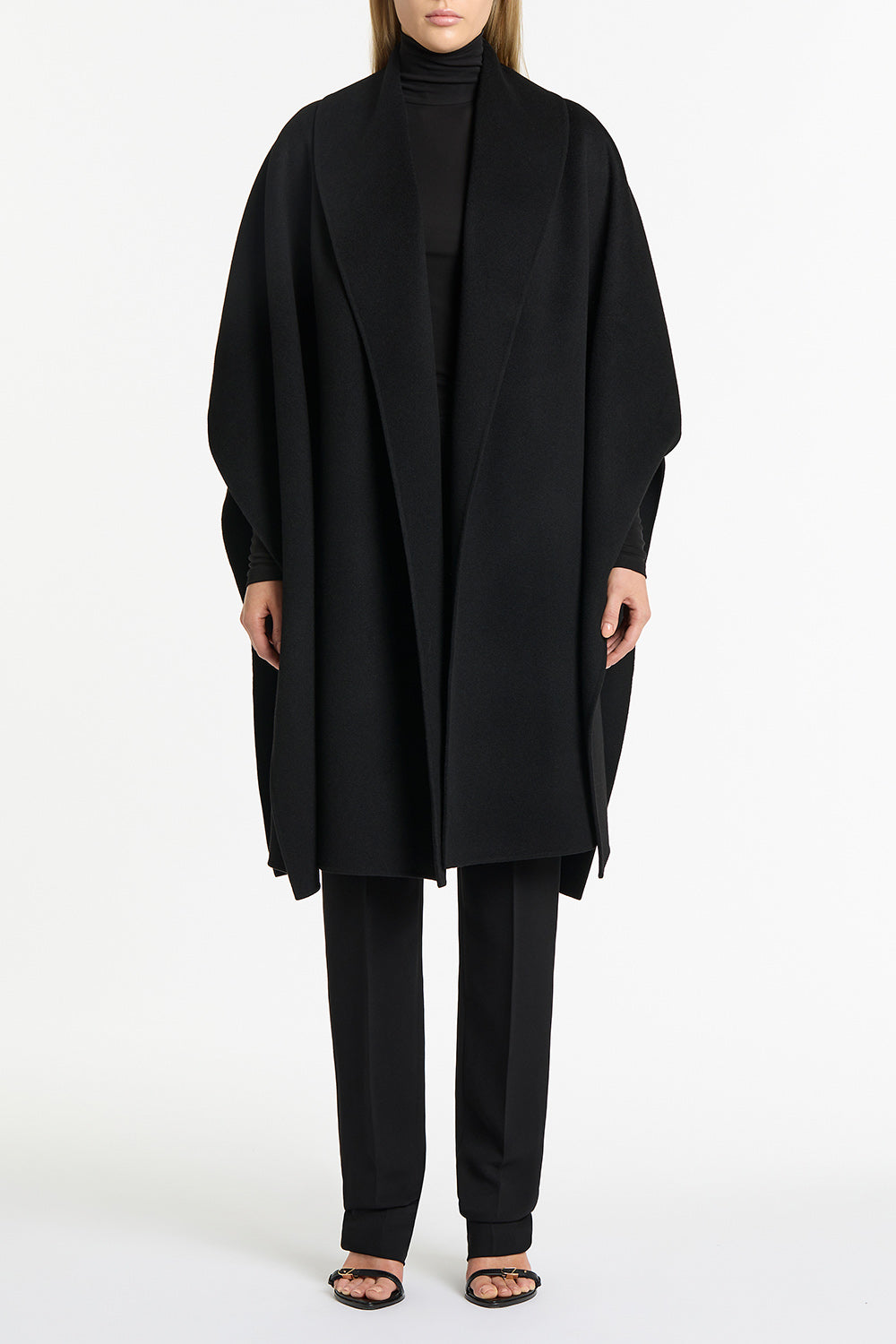 Carla Zampatti Doppia Wool Cape (Black)