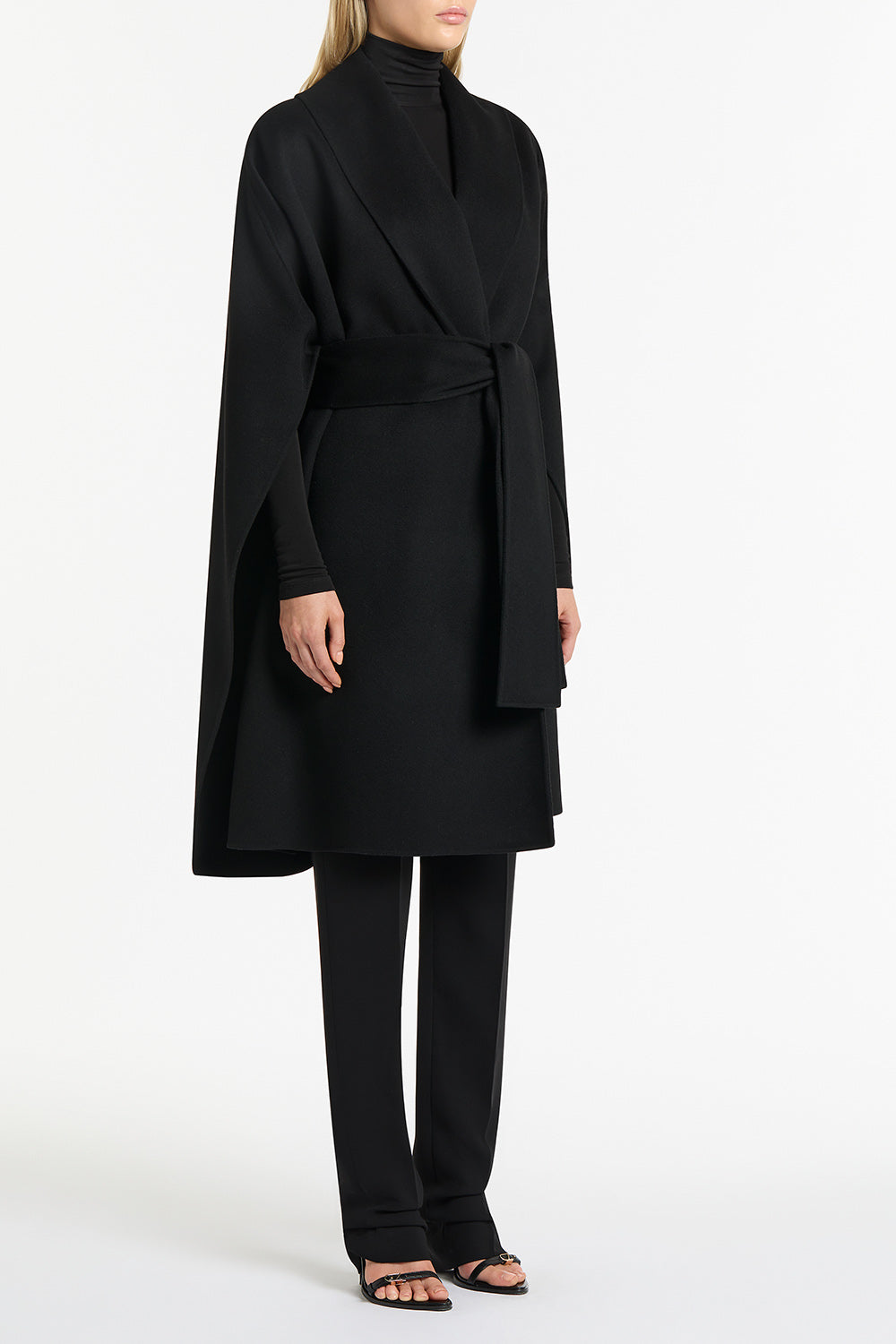 Carla Zampatti Doppia Wool Cape (Black)