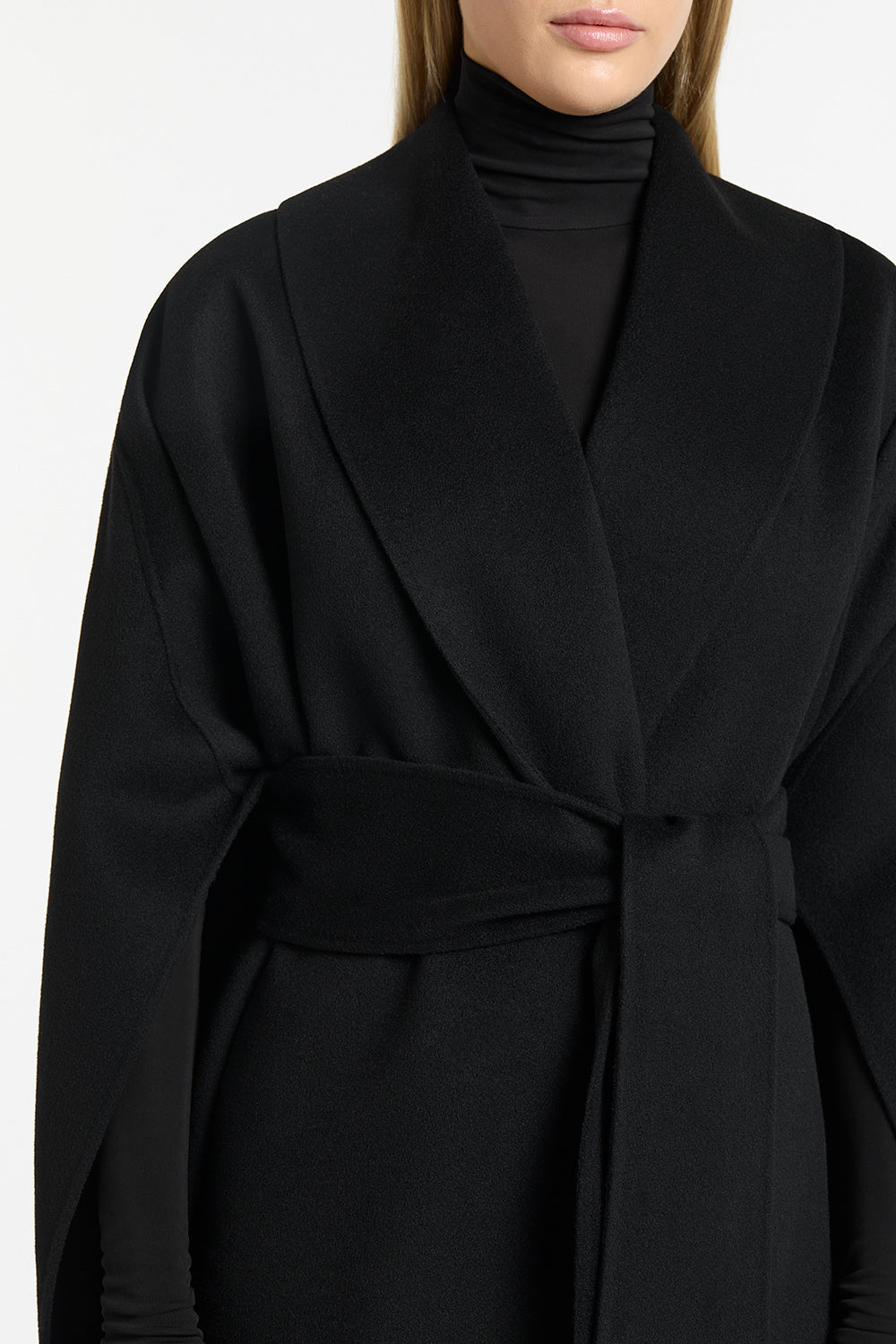 Carla Zampatti Doppia Wool Cape (Black)