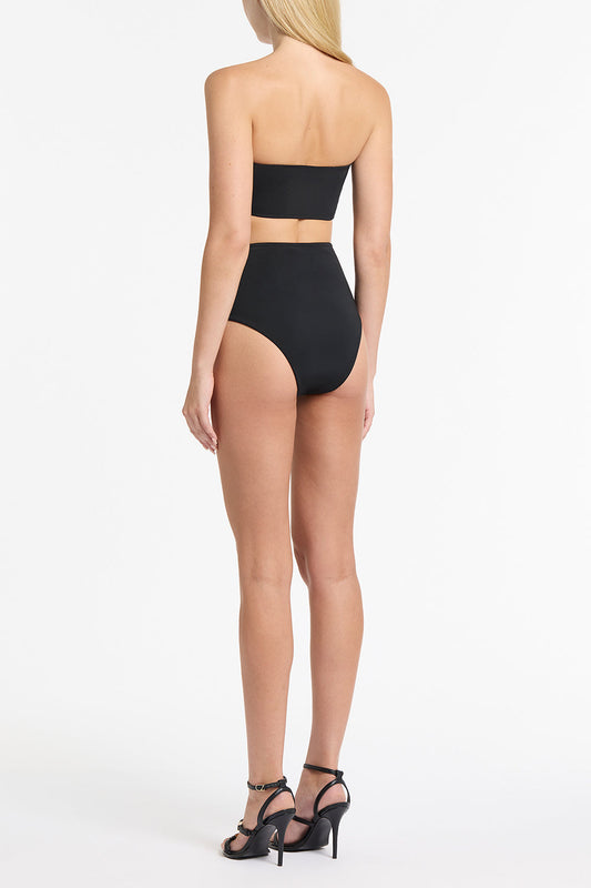 Carla Zampatti Intima Jersey Waisted High Cut Brief (Black)