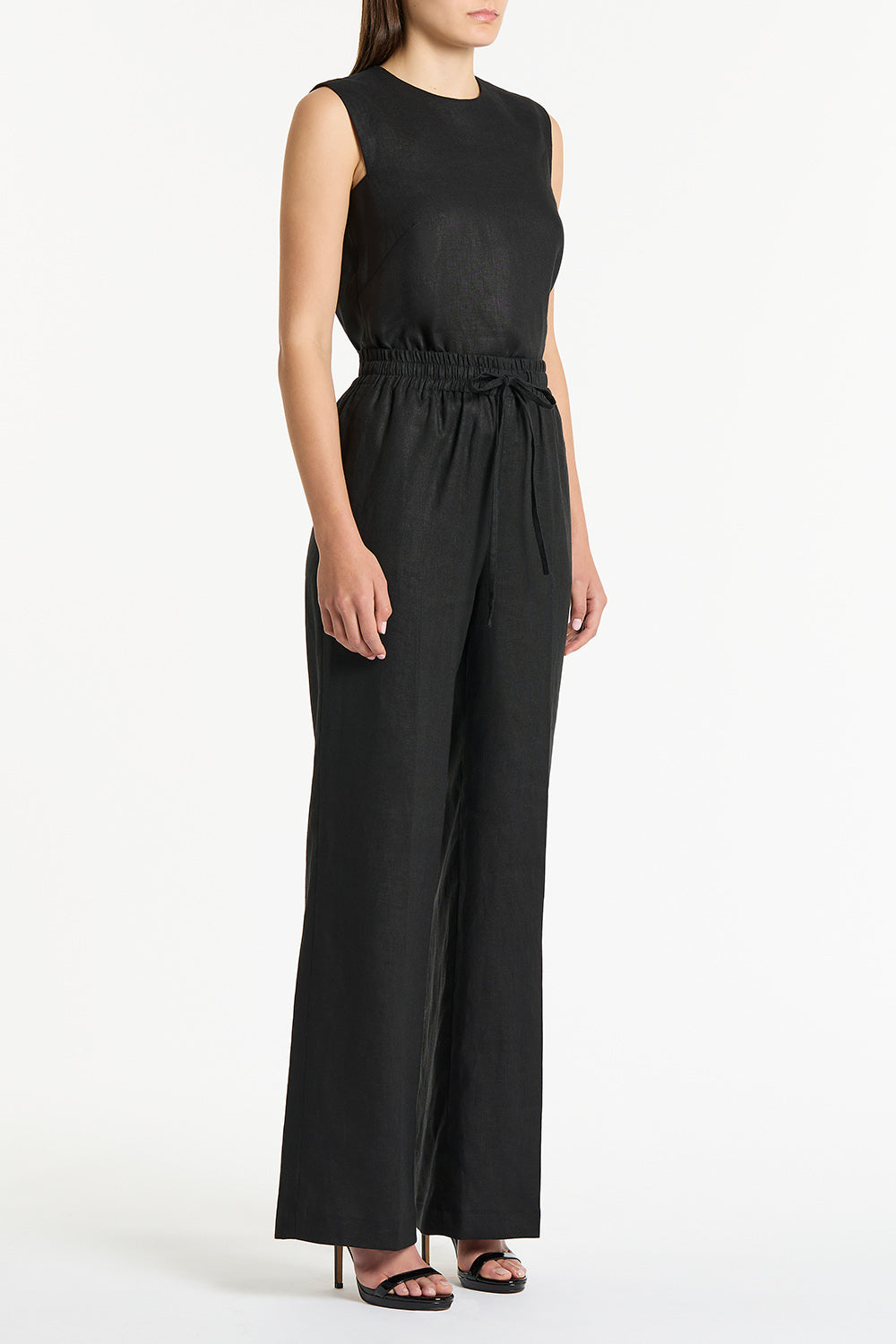 Carla Zampatti Linen Lounge Pant (Black)