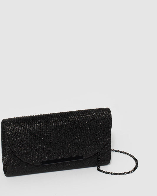 Image of Clutch Bags. Productname: Colette Black Liza Evening Clutch Bag in Black colour by brand - Colette