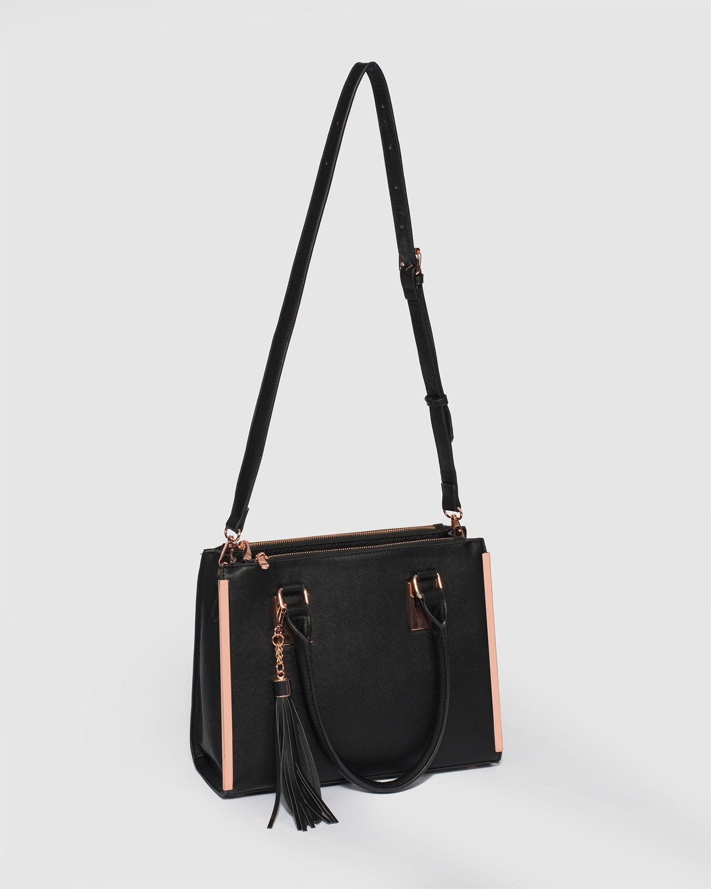 Colette by Colette Hayman And Rose Gold Lucy Tote Bag (Black)